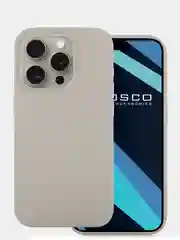 Чехол для Apple iPhone 15 Pro силиконовый ROSCO с мягкой подкладкой из микрофибры, матовый