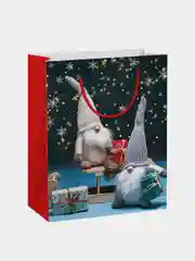 Пакет подарочный новогодний "Winter Kraft", комплект 10 штук, 26x13x32 см, 591960