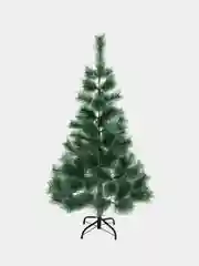 Елка искуственная, новогодняя, 120 см, "Пушистая", с инеем и шишками, зеленая