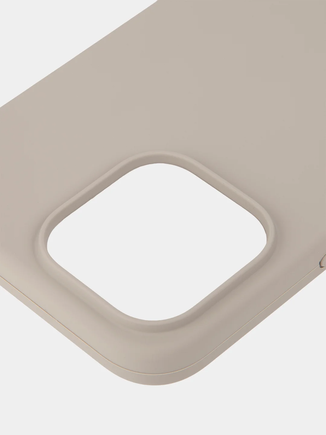 Бежевый меланж чехол для Apple iPhone 15 Pro Max силиконовый ROSCO матовый с мягкой подкладкой микрофибра