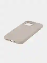 Бежевый меланж чехол для Apple iPhone 15 Pro Max силиконовый ROSCO матовый с мягкой подкладкой микрофибра