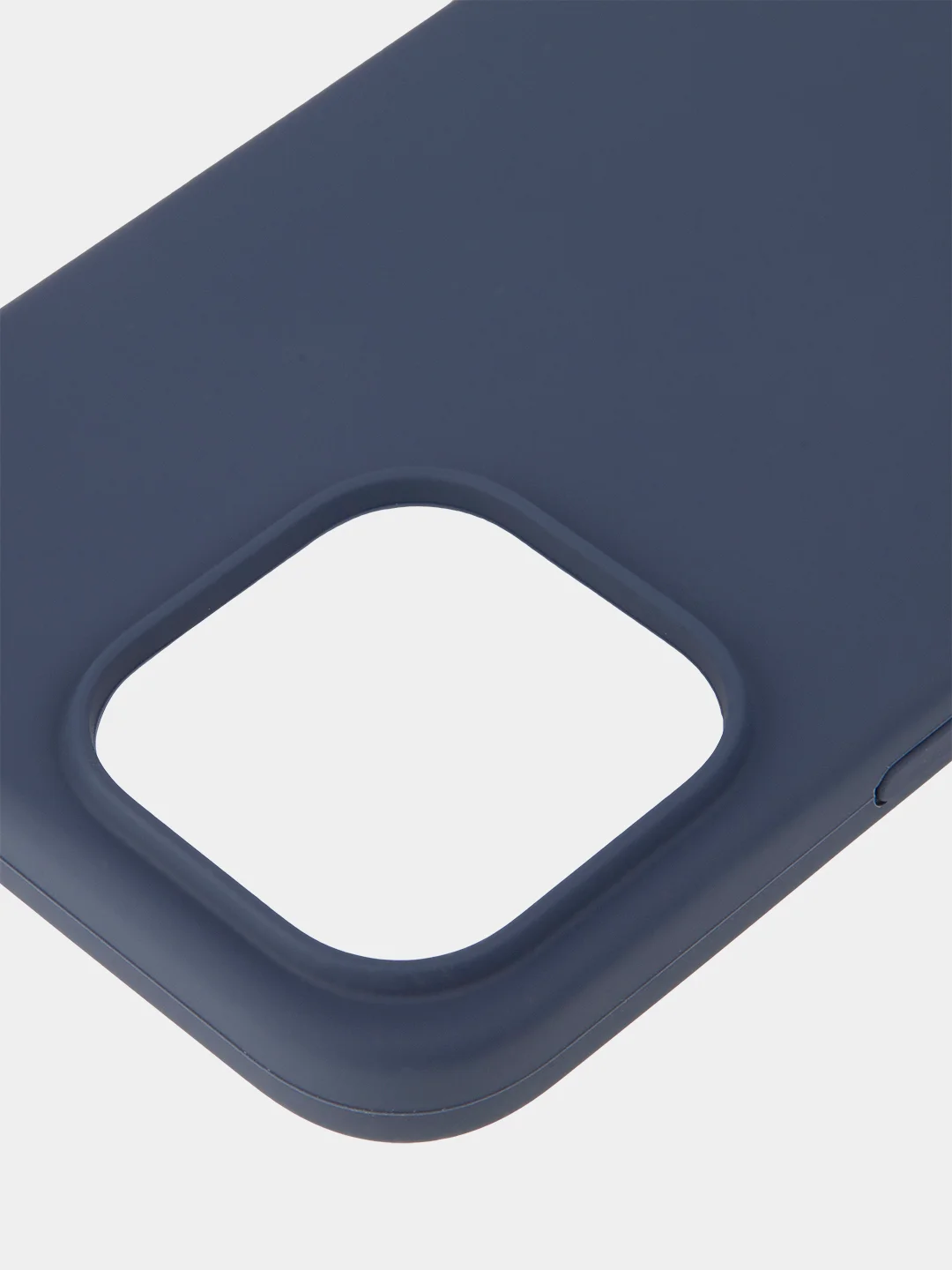 Темно-синий чехол для Apple iPhone 15 Pro Max силиконовый ROSCO матовый с мягкой подкладкой микрофибра