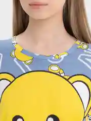 Синий женский костюм домашний, пижама, комплект из хлопка