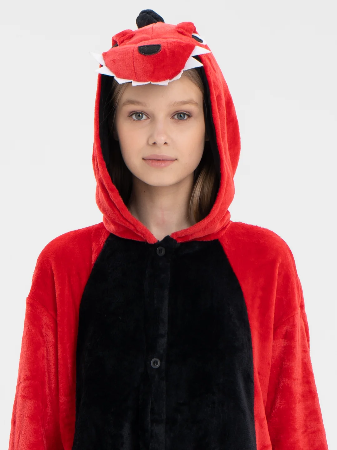 Красный кигуруми пижама, костюм дракона, тигра, скелета, льва, единорога, новогодний