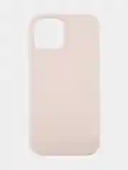 Пудровый чехол для Apple iPhone 15 силиконовый ROSCO матовый с микрофиброй, бортиком защитой камер