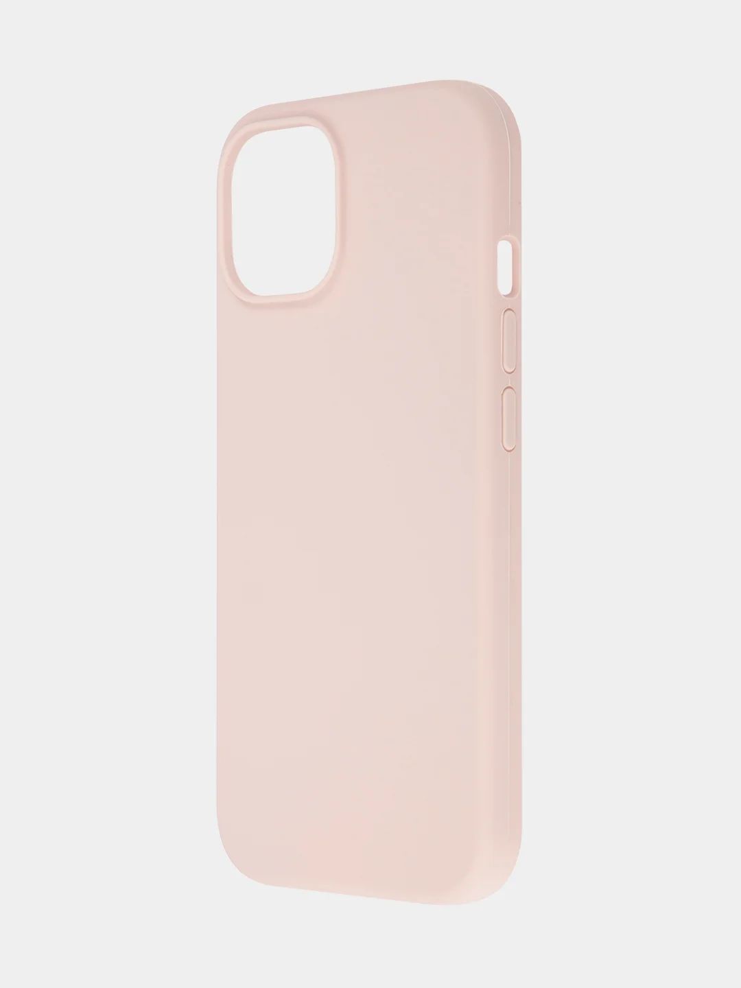 Пудровый чехол для Apple iPhone 15 силиконовый ROSCO матовый с микрофиброй, бортиком защитой камер