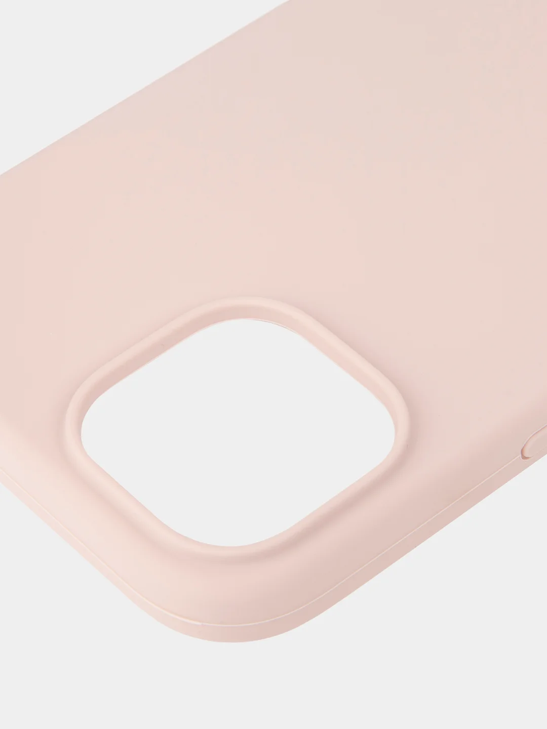 Пудровый чехол для Apple iPhone 15 силиконовый ROSCO матовый с микрофиброй, бортиком защитой камер