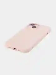 Пудровый чехол для Apple iPhone 15 силиконовый ROSCO матовый с микрофиброй, бортиком защитой камер