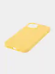 Желтый чехол для Apple iPhone 15 силиконовый ROSCO матовый с микрофиброй, бортиком защитой камер
