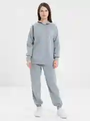 Серый костюм спортивный, утепленный, унисекс, парный, фэмели лук