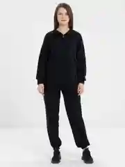 Черный костюм спортивный, утепленный, унисекс, парный, фэмели лук