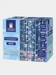 Электрогирлянда-занавес уличная "Штора", 3,8 х 2,4 м, 480 LED, белый 220 V, 591302