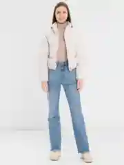 Слоновая кость укороченный пуховик, стеганая куртка LaFemme