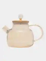 Чайник заварочный стеклянный, с бамбуковой крышкой, ситечком, 1000 мл, 1800 мл
