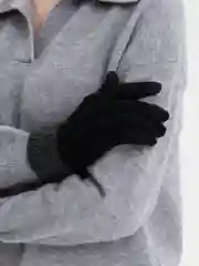 Черный перчатки женские, теплые