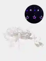 Электрогирлянда-занавес комнатная ЗОЛОТАЯ СКАЗКА Звезды, 3х1 м, 138 LED, мультицвет, 220 V