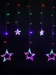 Электрогирлянда-занавес комнатная ЗОЛОТАЯ СКАЗКА Звезды, 3х1 м, 138 LED, мультицвет, 220 V