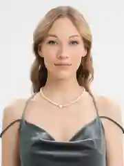 Белый колье на шею, жемчуг, украшение на шею, женское, с подвеской