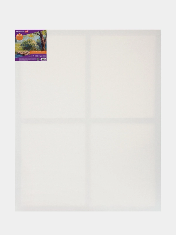 Холст на подрамнике BRAUBERG ART DEBUT, 80х100см, 280 г/м2, грунт, хлопок, мелкое зерно