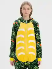 Лесной зеленый кигуруми пижама, костюм дракона, тигра, скелета, льва, единорога, новогодний