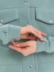 Мятный костюм с начесом, женский, на кнопах