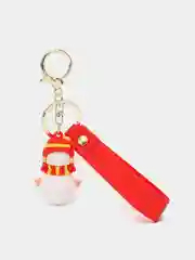 Красный брелок новогодний, Дед Мороз, снеговик