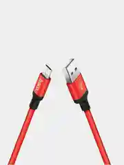 Черный кабель зарядный USB Micro-USB Hoco X14 Times speed, 1/2 м