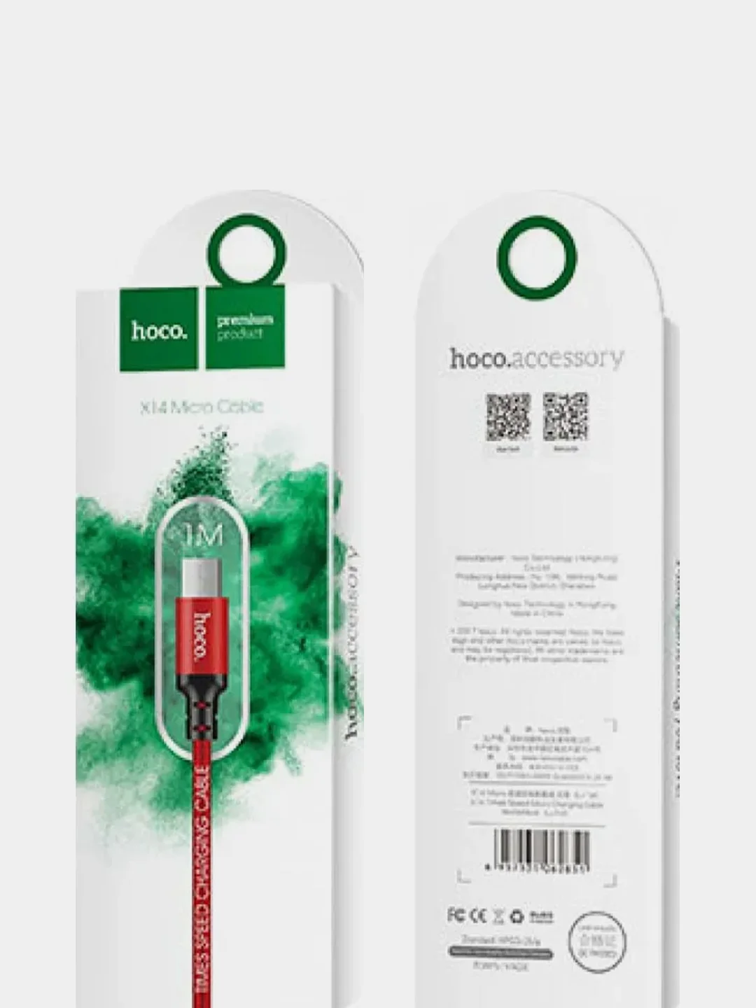 Черный кабель зарядный USB Micro-USB Hoco X14 Times speed, 1/2 м