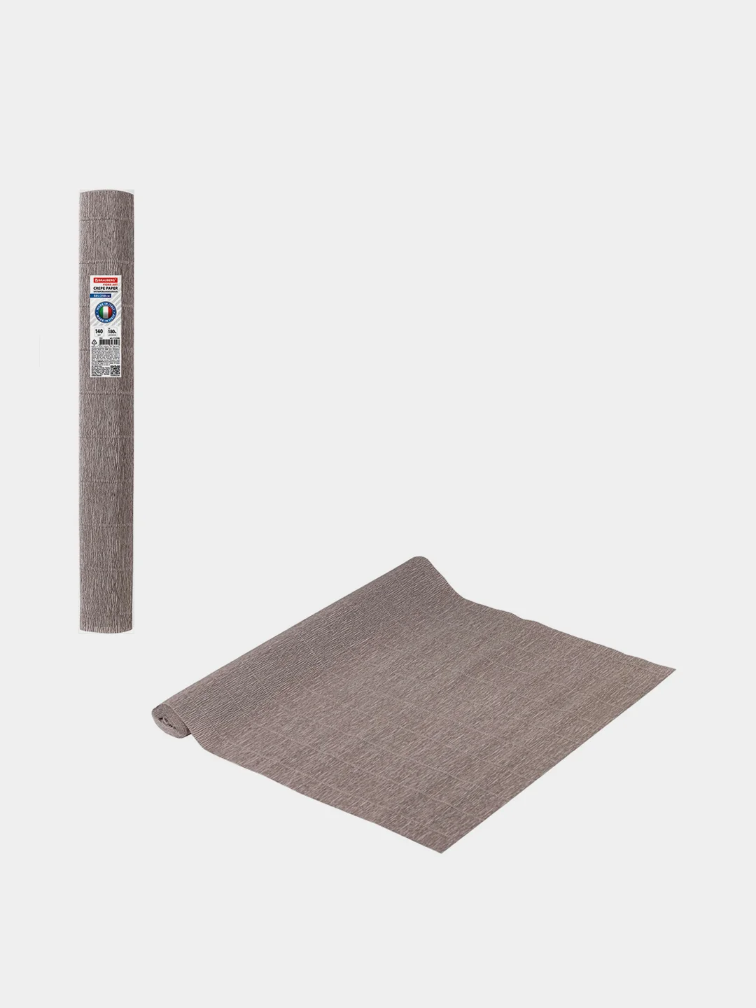 Бумага гофрированная Brauberg Fiore, 50х250 см, 140 г/м2, серая