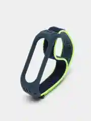 Бирюзовый ремешок на липучке для Xiaomi Mi Band 3, 4, 5, 6, 7 Сяоми Ми Банд, тканевый, нейлоновый