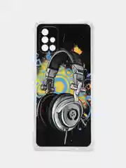 Хром чехол Samsung Galaxy A71, Самсунг Галакси А71 силиконовый с рисунком и усиленными углами