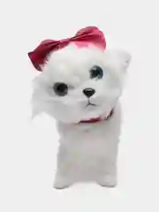 Слоновая кость собака с поводком