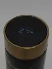 Черный умный термос с Led дисплеем и датчиком температуры, термокружка
