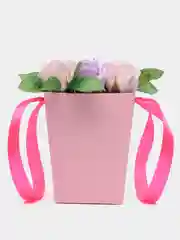 Белый букет из мыльных роз, ручная работа