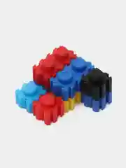 Алый детский 3D конструктор "Человек паук", "Капитан Америка", "Марио", "Бэтмен", "Пикачу"