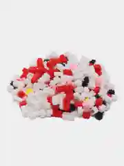 Бежевый детский 3D конструктор "Человек паук", "Капитан Америка", "Марио", "Бэтмен", "Пикачу"