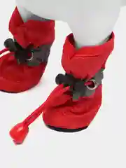 Красный водонепроницаемые ботинки для собак, нескользящая подошва