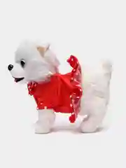 Алый собака с поводком