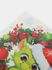 Оливковый открытки-мини "С Новым годом", 8,8 х 10,7см