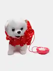 Алый собака с поводком