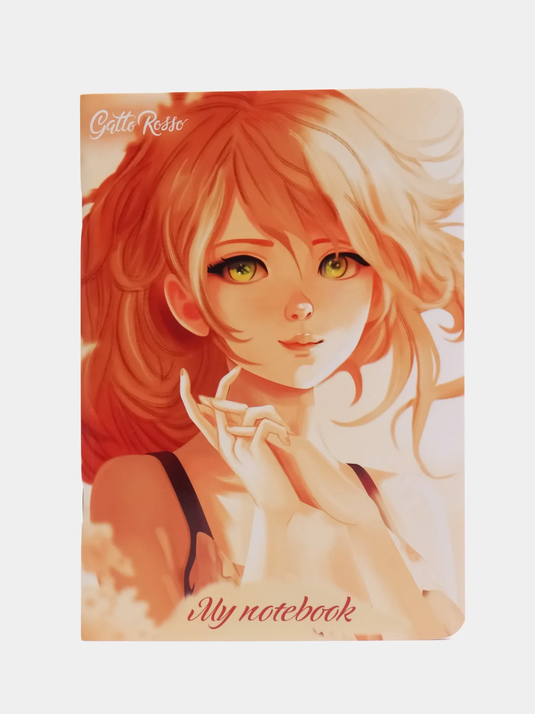 Желтый блокнот в клетку А5, 40 листов, тетрадь на скрепке Gatto Rosso "My notebook", Проф-Пресс