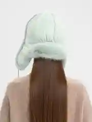 Мятный шапка ушанка, меховая