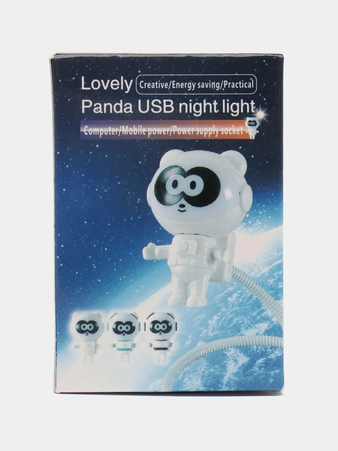 LED светильник гибкий "Панда" / USB фонарь гибкий "Панда" / светодиодный ночник летающая "Панда"