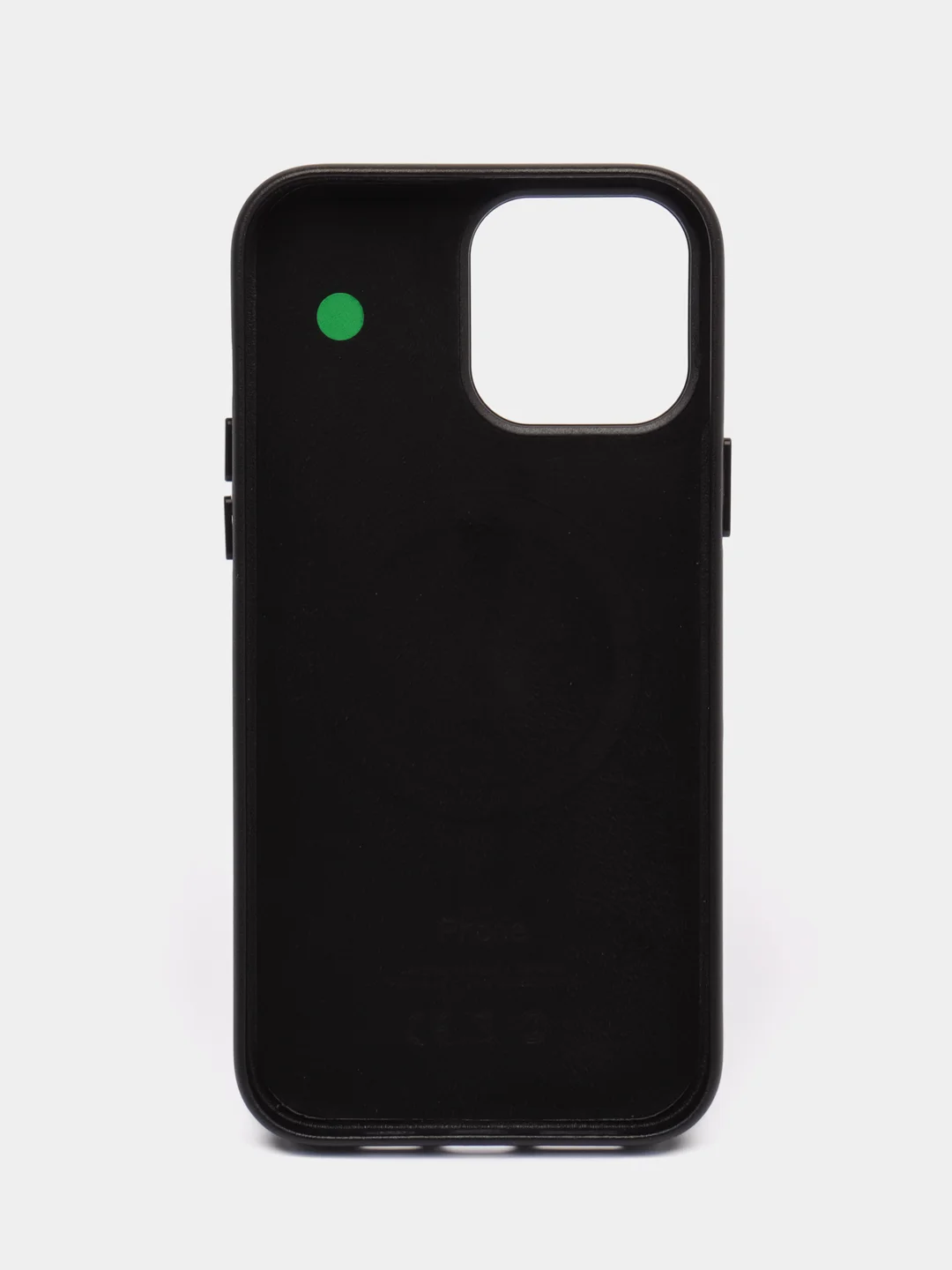 Черный кожаный чехол Leather Case MagSafe на iPhone 12/ 12 Pro / 13 Pro / 13 Pro Max