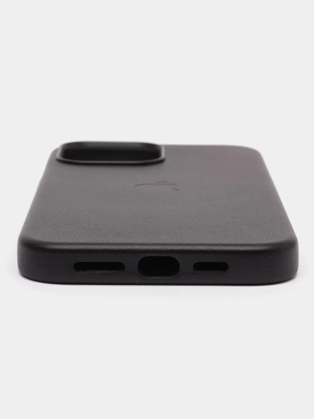 Черный кожаный чехол Leather Case MagSafe на iPhone 12/ 12 Pro / 13 Pro / 13 Pro Max