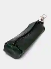 Зеленый ключница из натуральной кожи