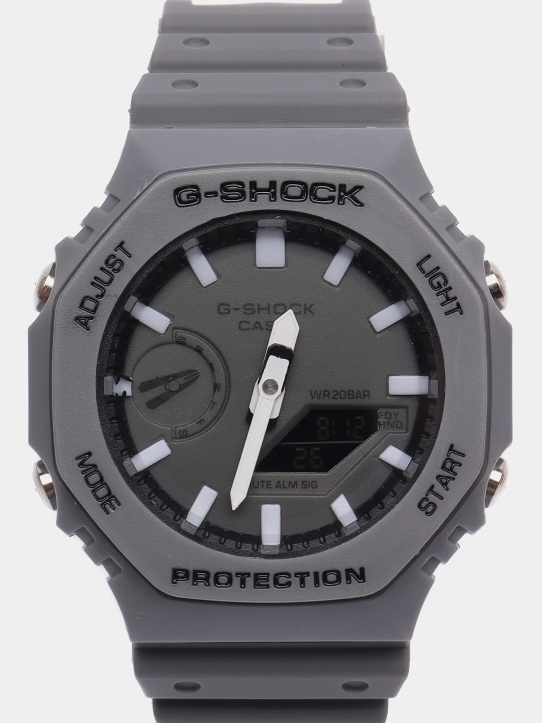 Серебряный наручные военные часы G-Shock, электронные, мужские