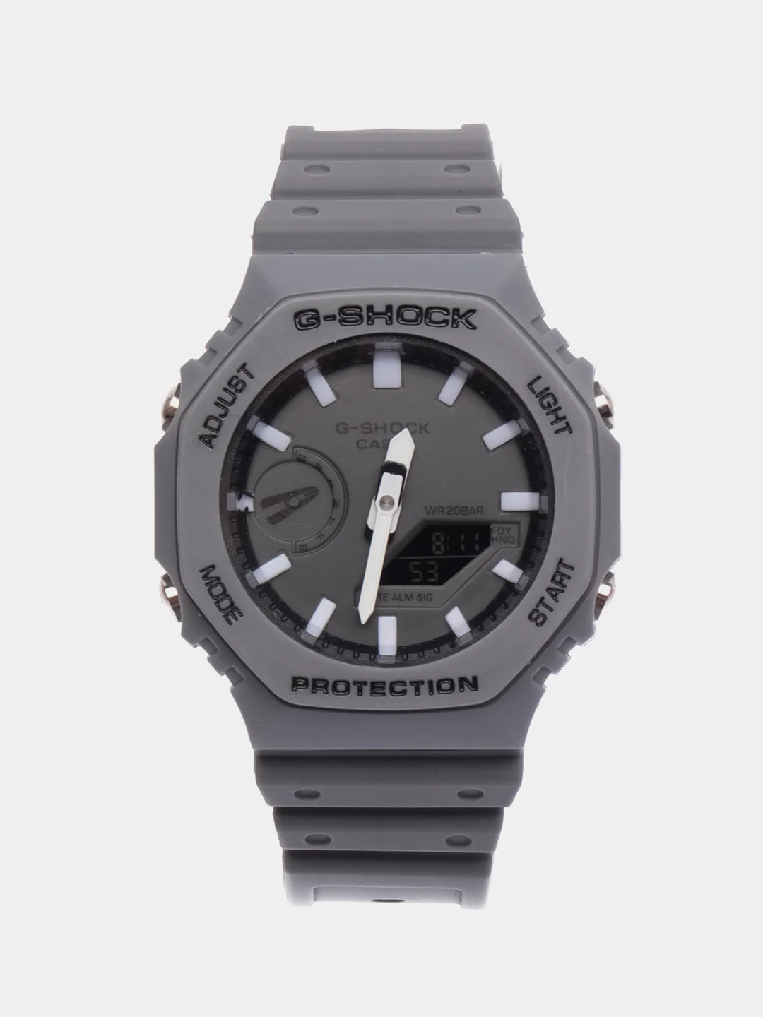 Серебряный наручные военные часы G-Shock, электронные, мужские