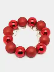Красный набор елочных игрушек