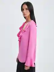 Розовый блузка женская Zarina с вырезом